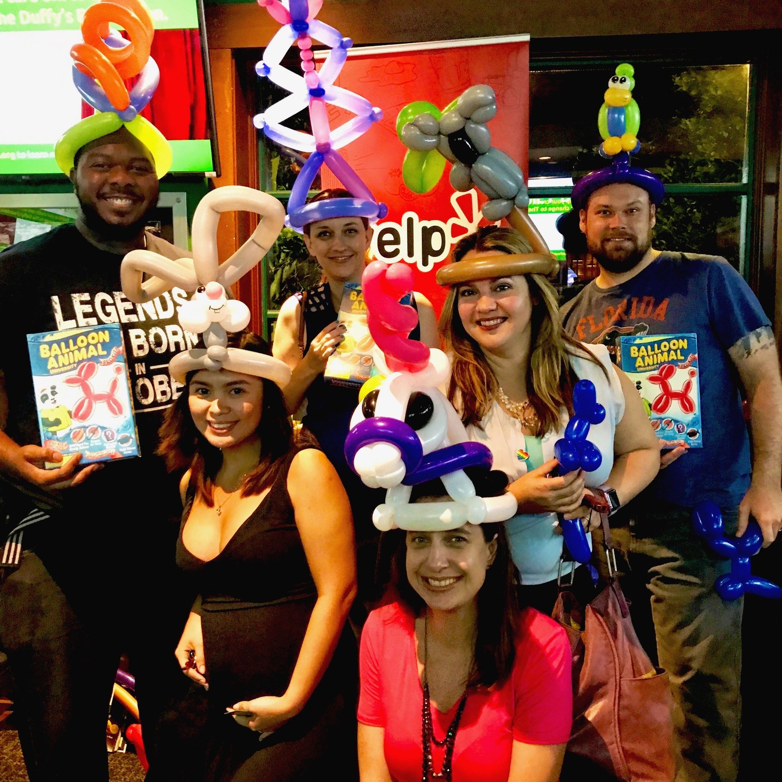 Interactive balloon art performance