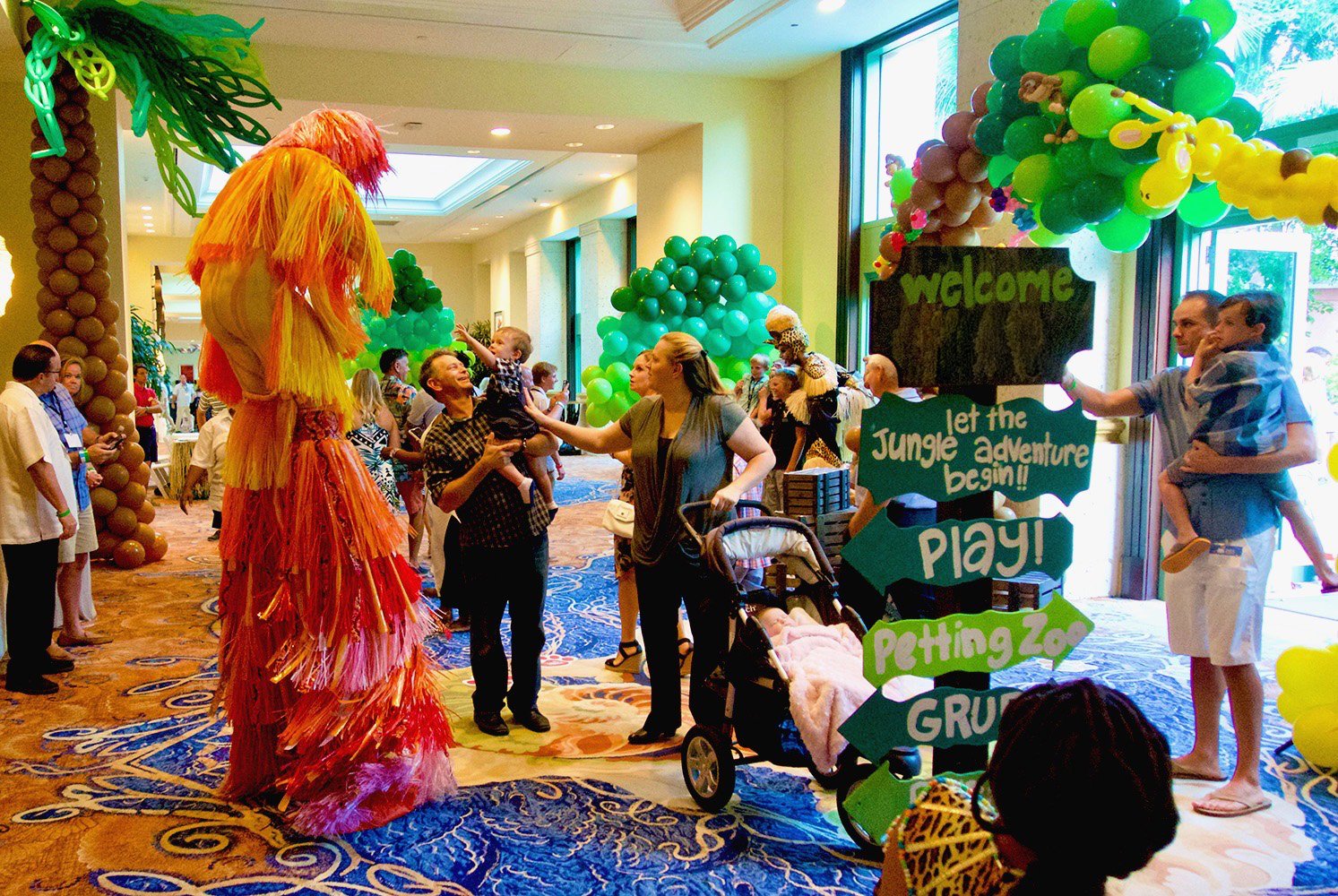 Custom color-matched balloon decor for corporate gala