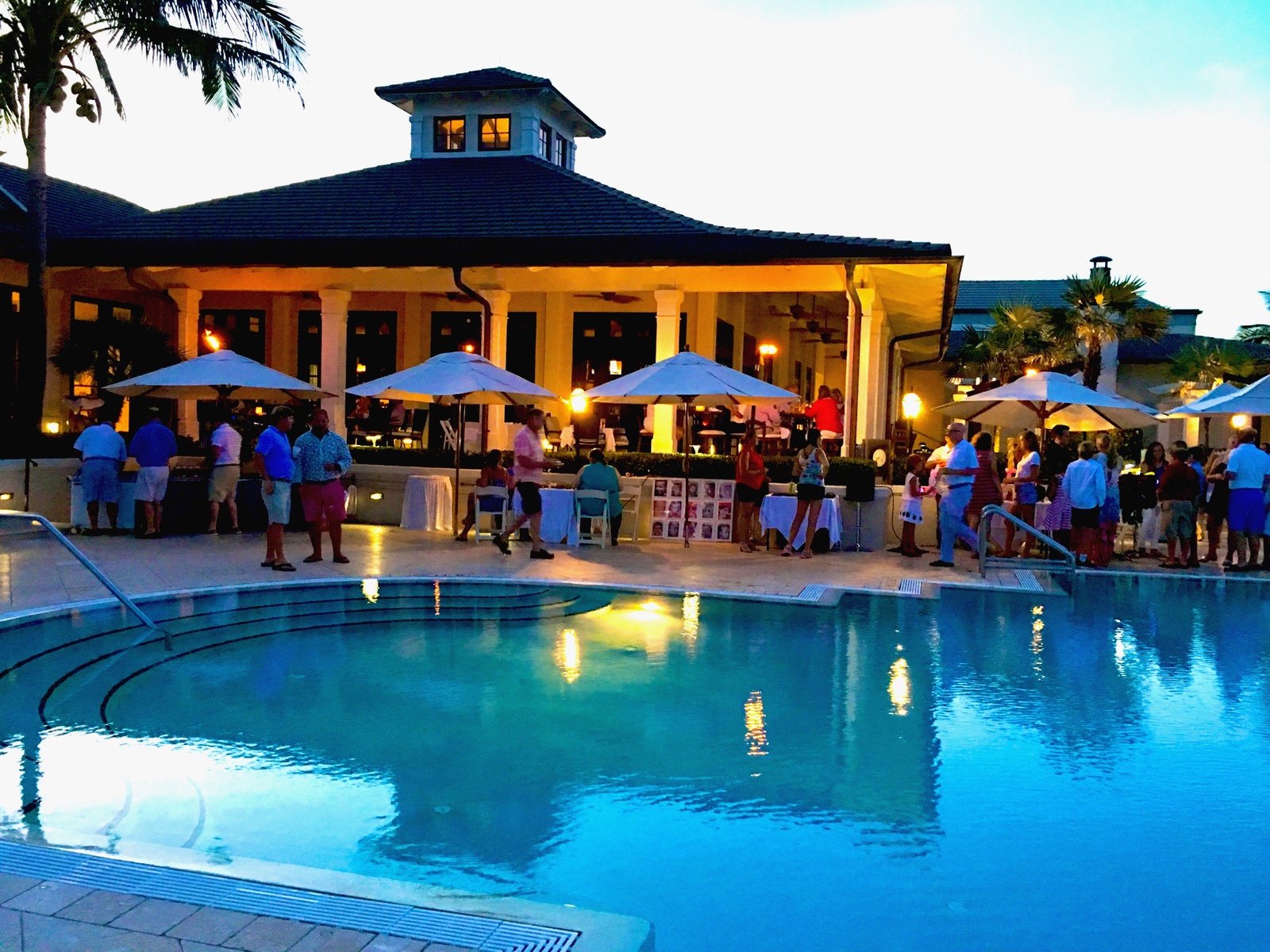 Elegant event decor at Palm Beach country club